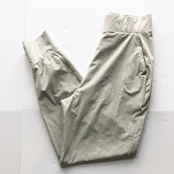 NIKE Bliss Lux Training Pants Beige Joggers Womens Small - Picture 2 of 10